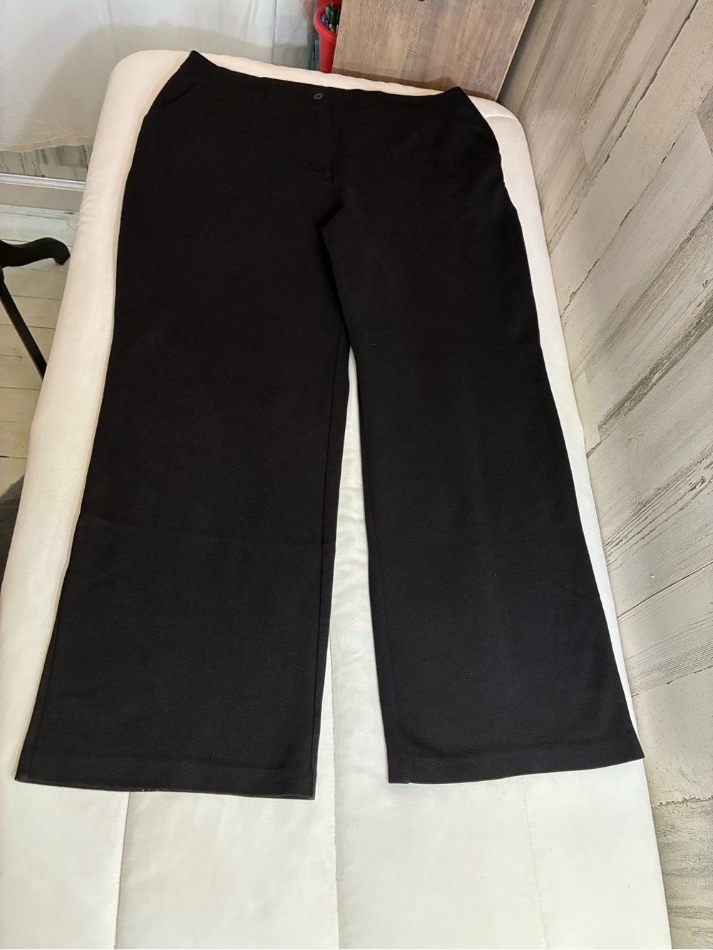Talbots Black Wide-Leg Pull-On Pants